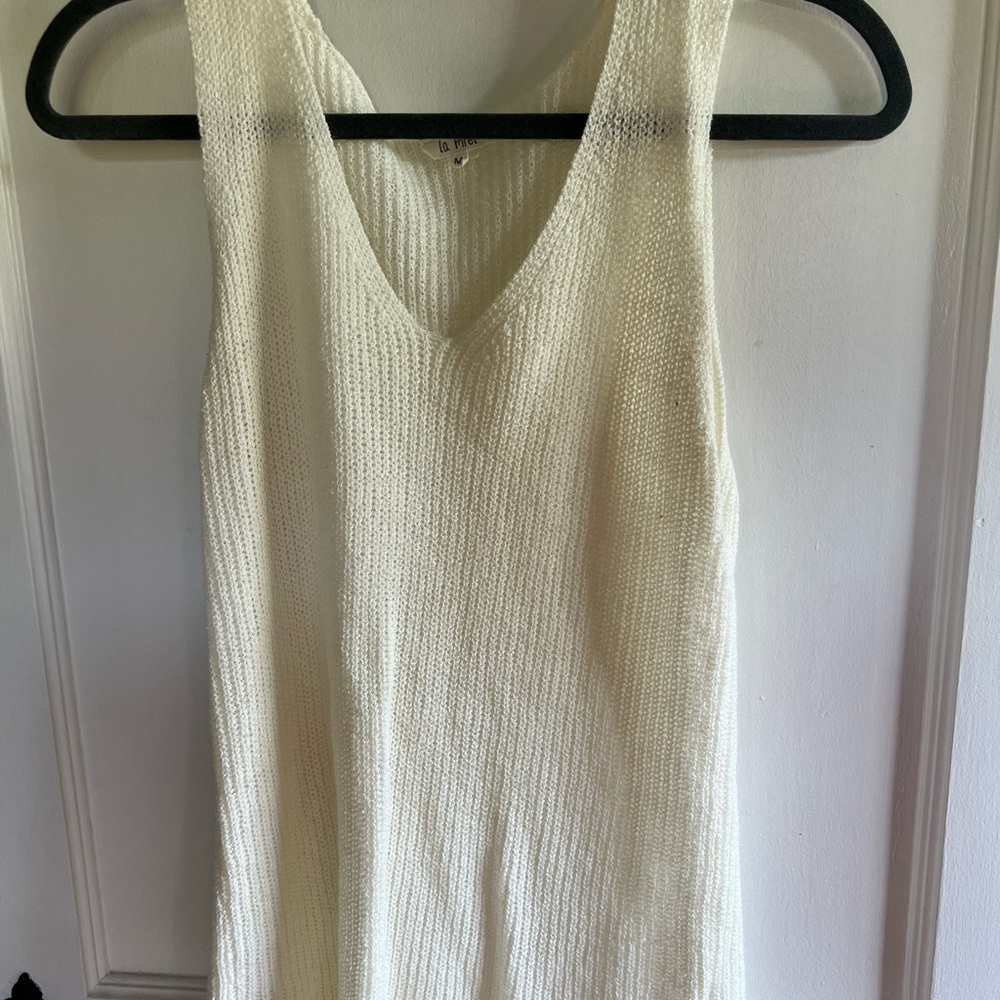 Cream sweater tank top